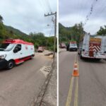 Colisão entre moto e carro deixa dois feridos na SC-350 em Ituporanga