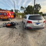 Mulher fica ferida em colisão entre moto e utilitário em Ituporanga