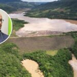 Carreta tomba às margens da BR-470 em Pouso Redondo