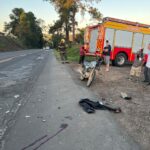 Motorista escapa ileso após carro capotar na BR-470, em Lontras