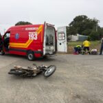 Motociclista fica gravemente ferido em colisão na BR-280 em Mafra