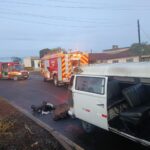 Ciclista sofre suspeita de traumatismo craniano após colisão com carro no Planalto Norte de SC