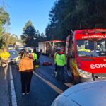 Colisão entre carro e caminhão deixa dois homens feridos na SC-418, em São Bento do Sul