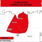Canoinhas, Irineópolis, Matos Costa e Porto União têm risco de tempestade severa nas próximas 2 horas