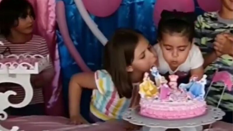 Vídeo viraliza após menina apagar vela de aniversariante