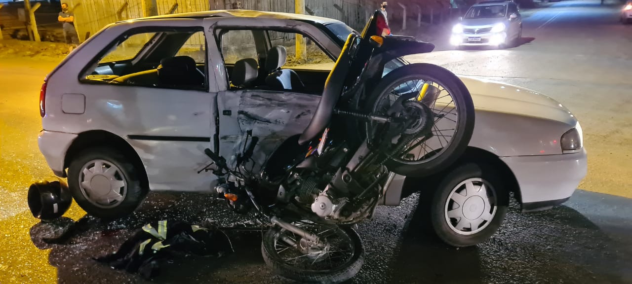 Acidente deixa motociclista gravemente ferido em Rio do Sul