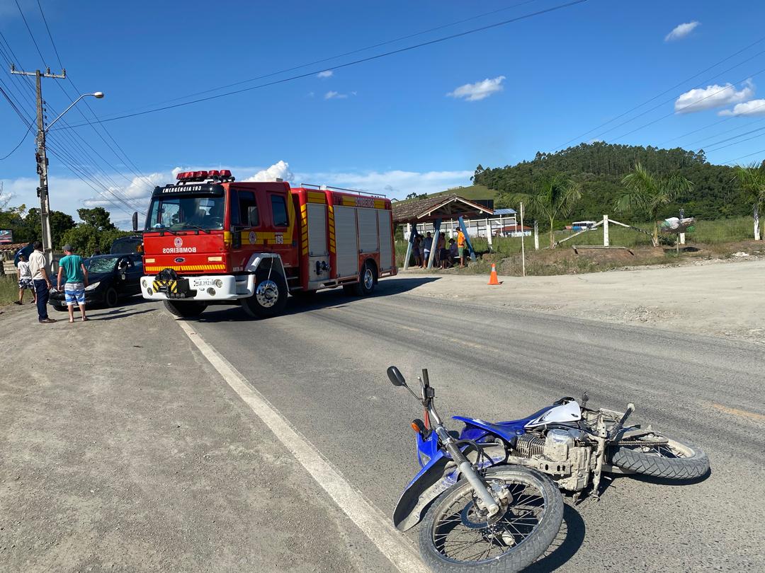 Motociclista fica gravemente ferido após acidente em Agrolândia