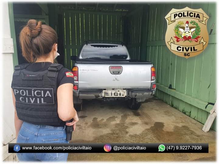 Polícia Civil recupera no interior de Taió caminhonete furtada