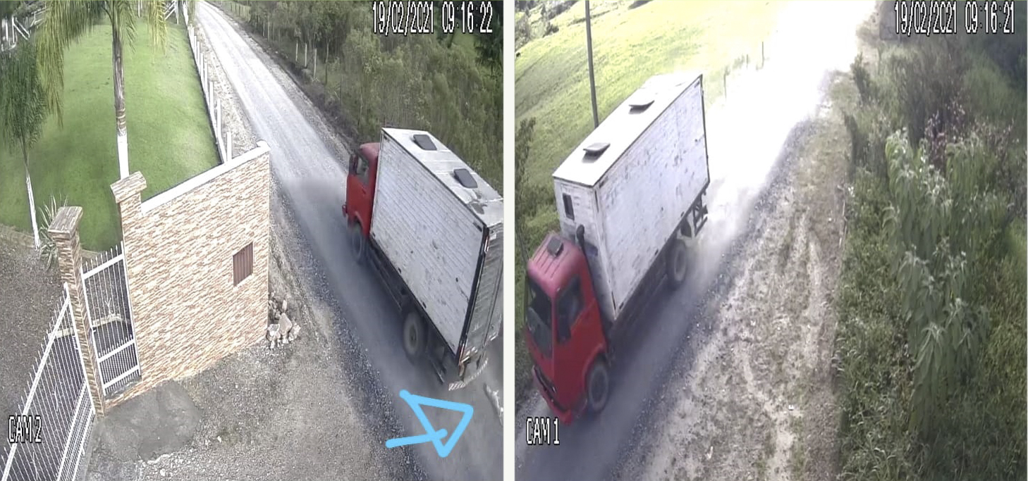Câmeras flagram cachorro sendo arrastado por caminhão no Alto Vale