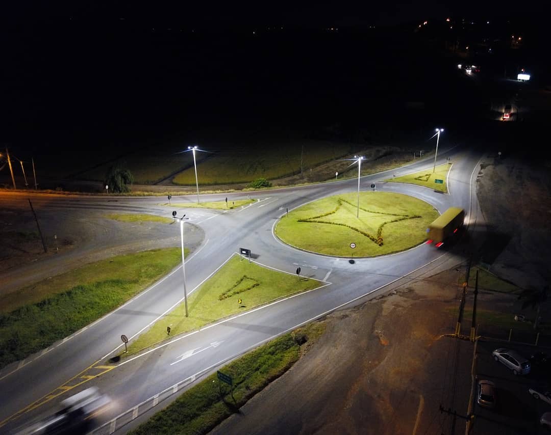 Trevo de acesso de Pouso Redondo à Taió recebe nova iluminação