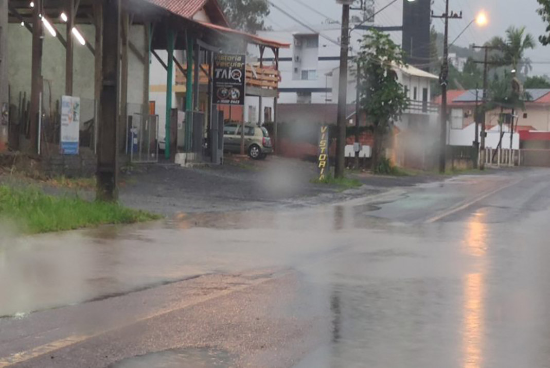 Muita chuva é registrada em Taió