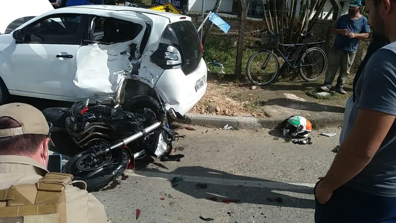 Grave acidente de moto tira a vida do Comandante dos Bombeiros Voluntários de SC