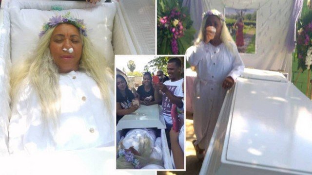 INACREDITÁVEL: Mulher aluga caixão para ensaiar o próprio funeral e exige que amigos chorem na cerimônia