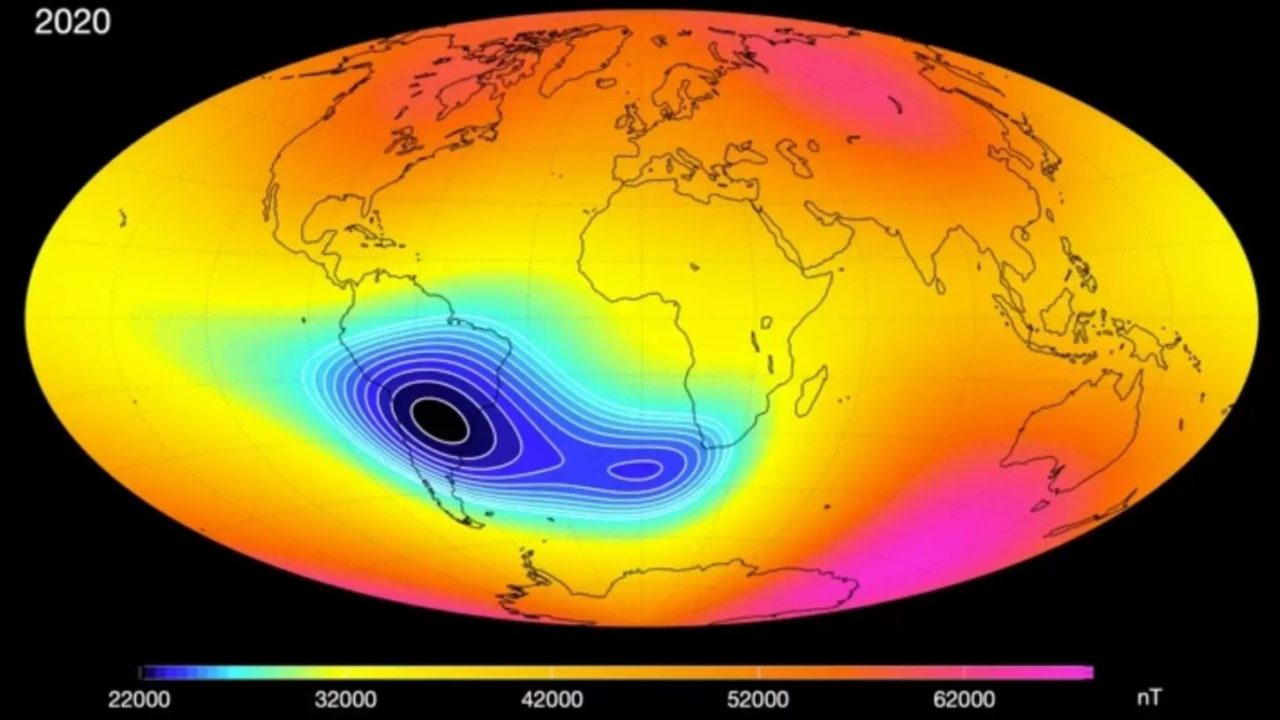 Anomalia no campo magnético da Terra sobre SC preocupa cientistas