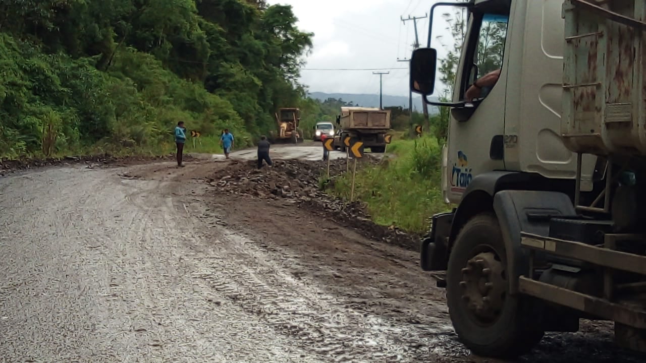 “Trecho da Santinha” entre Rio do Campo e Taió recebe novo reparo