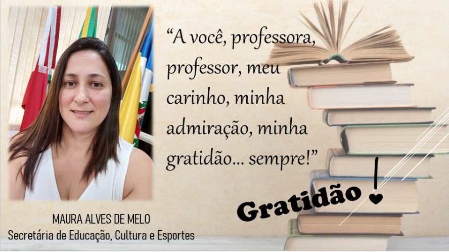 Secretaria de Educação de Taió faz homenagens aos professores através de vídeos no telão da Praça João Machado da Silva