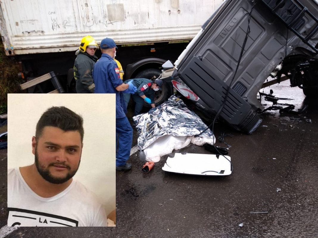 Motorista que morreu após colisão entre carretas na BR-470 perdeu filha recém-nascida há uma semana