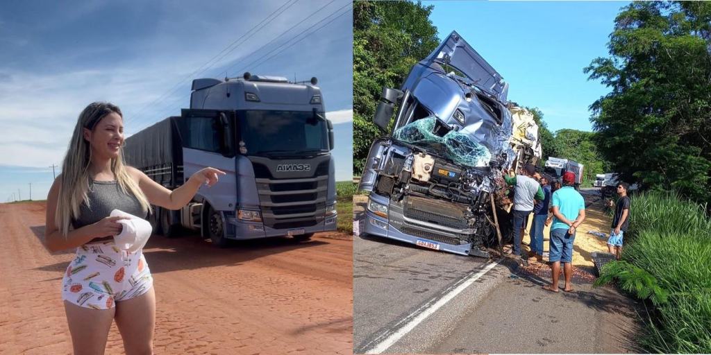 Caminhoneira e Youtuber catarinense, Aline Ouriques, sofre grave acidente no Mato Grosso