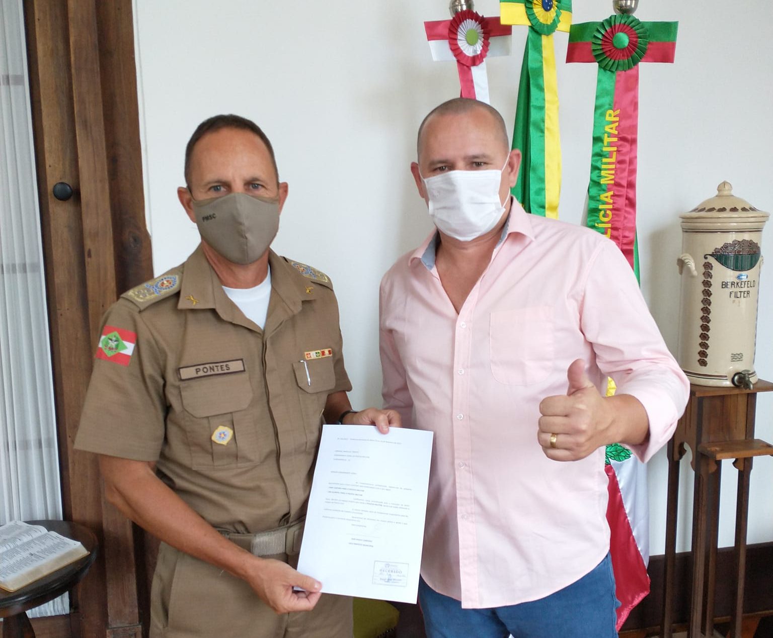 Vice-prefeito de Mirim Doce solicita novas viaturas para a Polícia Militar e Polícia Civil e um quartel para a PM