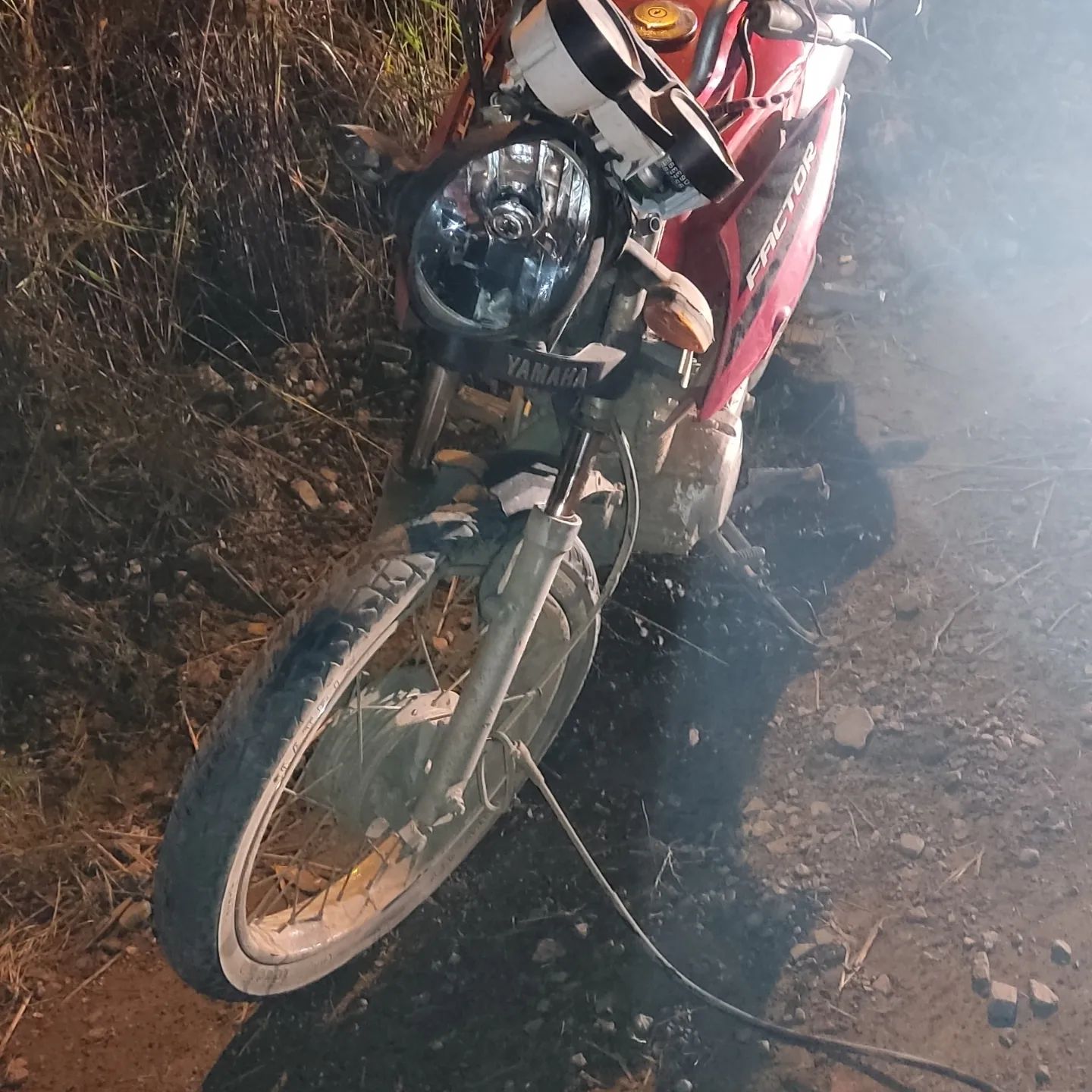Colisão frontal deixa motociclistas feridos, no Alto Vale