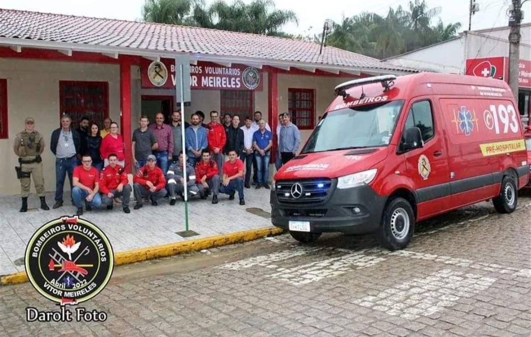 Bombeiros Voluntários de Vitor Meireles realizam cerimônia de entrega oficial da nova unidade