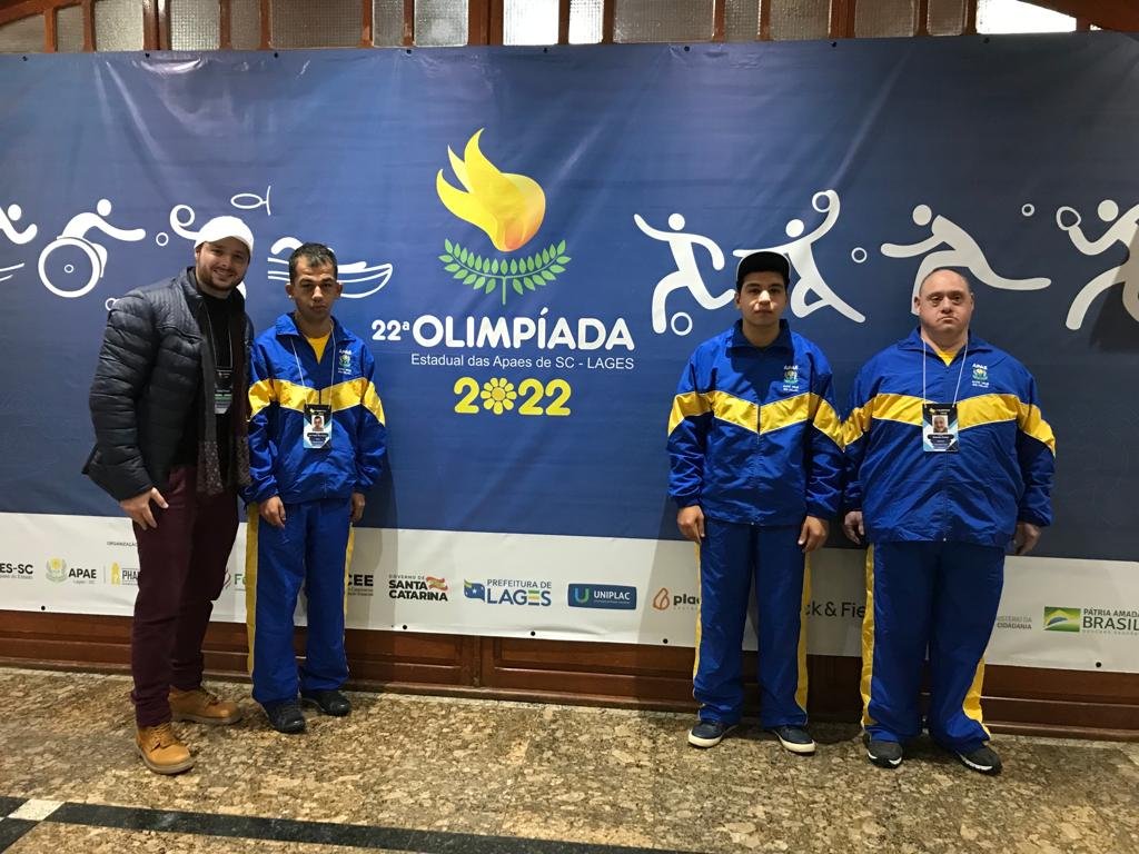Atletas de Pouso Redondo participam das Olimpíadas das APAEs de Santa Catarina
