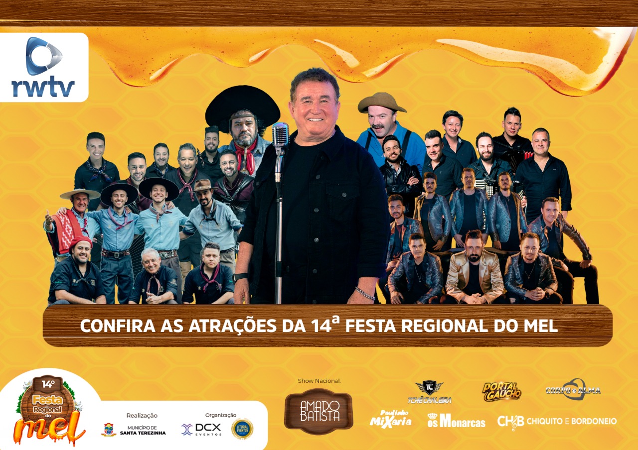 Confira a programação completa dos shows da 14ª Festa Regional do Mel em Santa Terezinha