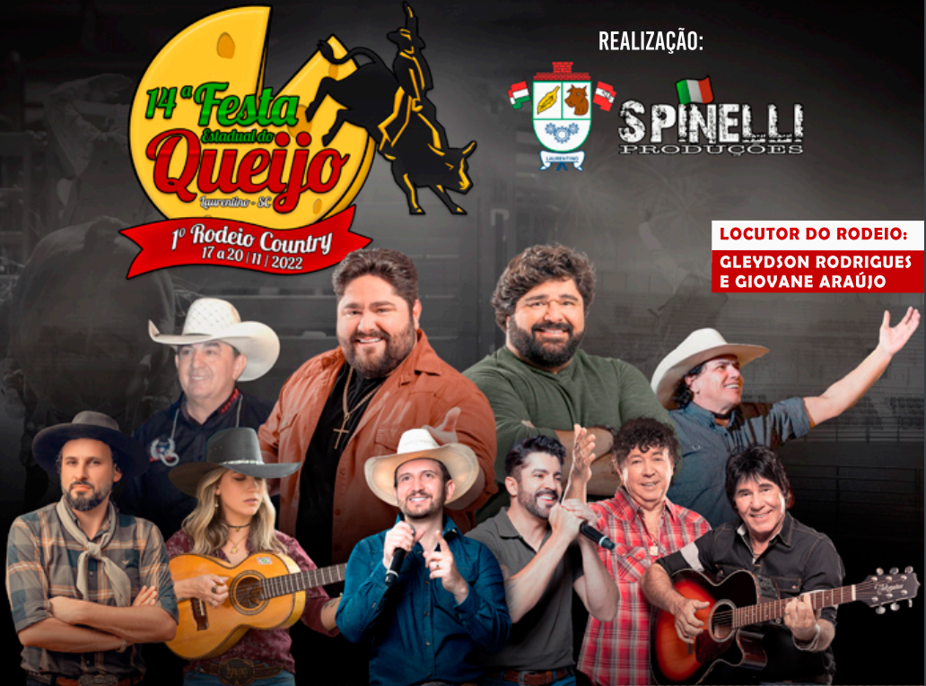Rodeio country e shows nacionais abrilhantarão 14º Festa do Queijo em Laurentino