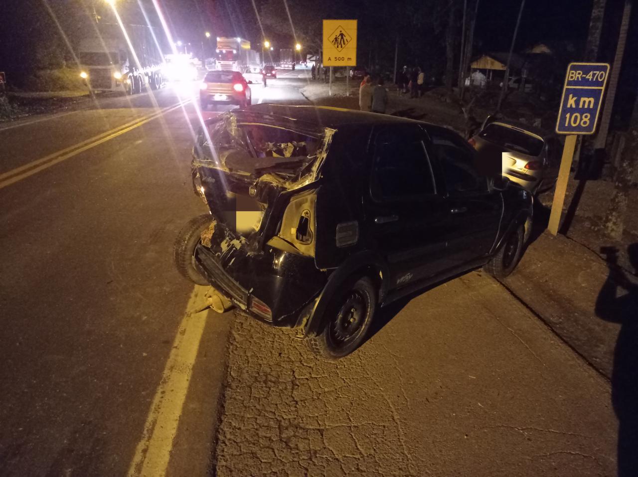 Motorista é preso por embriaguez após acidente na BR-470, em Apiúna
