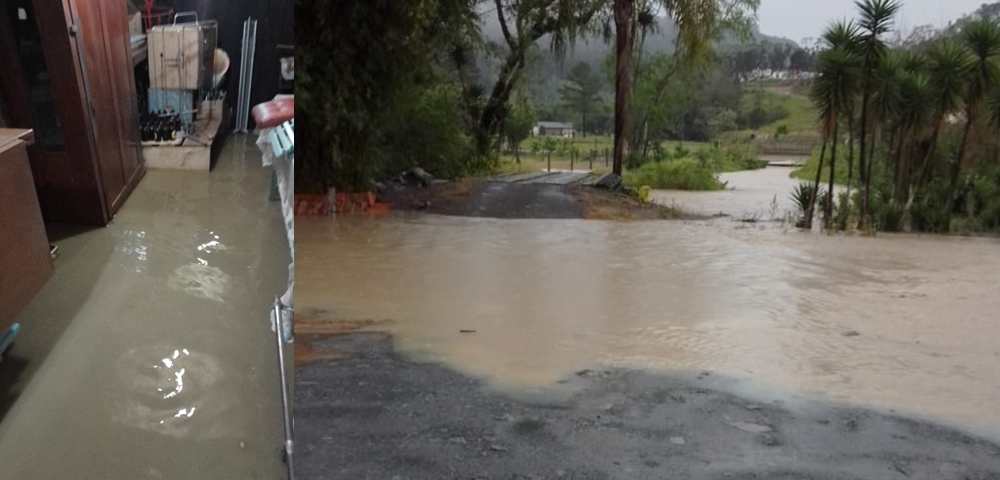 Com mais de 150 milímetros de chuva em 36 horas, Agrolândia está em alerta