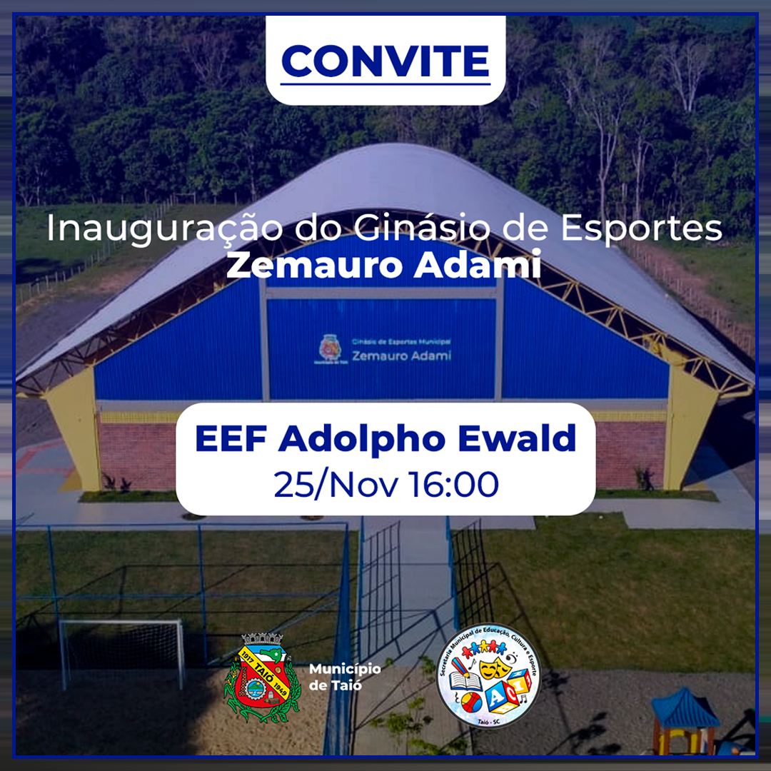 Ginásio de Esportes Zemauro Adami será inaugurado em Taió