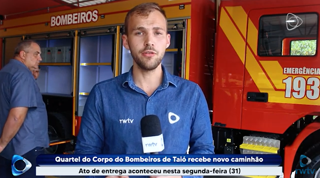 REPORTAGEM: Quartel do Corpo do Bombeiros de Taió recebe novo caminhão