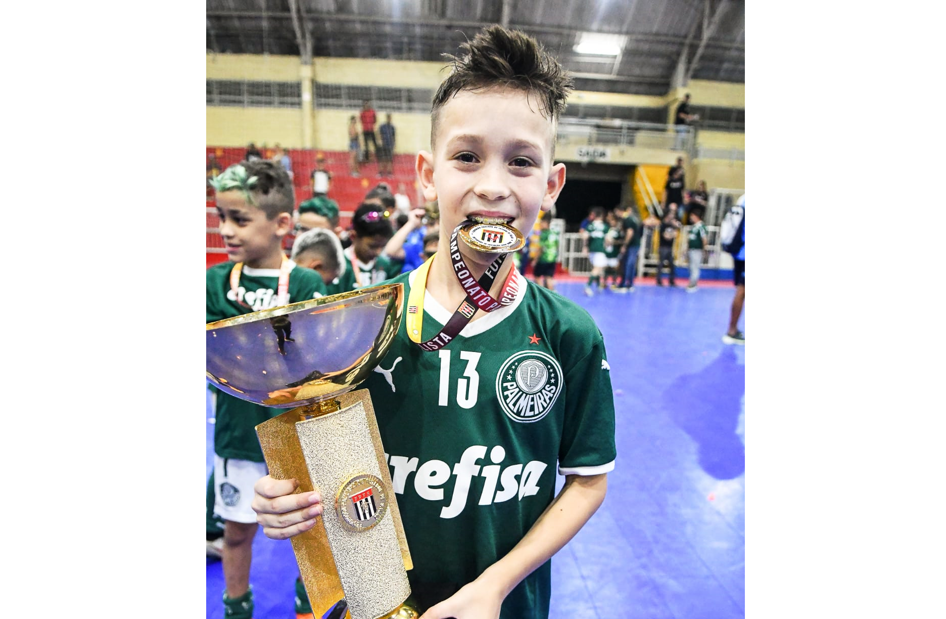 Com apenas 10 anos, Taioense João Luka é Campeão Paulista pelo Palmeiras