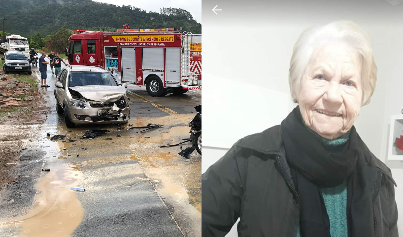 Após ir ao velório do enteado, idosa morre ao sofrer acidente em José Boiteux