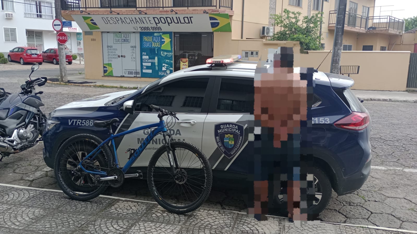 Morador de rua é preso pela Guarda Municipal por furto de bicicleta em Rio do Sul