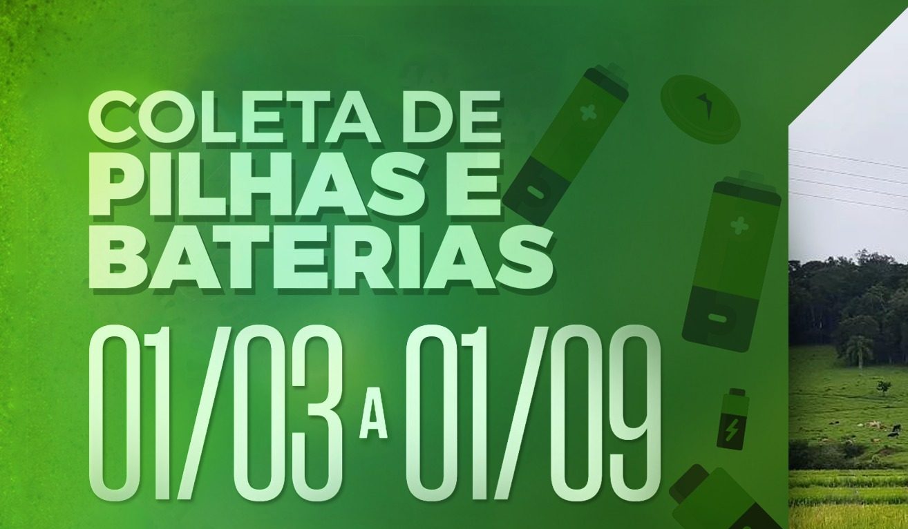 Prefeitura de Pouso Redondo realiza campanha de coleta de pilhas e baterias