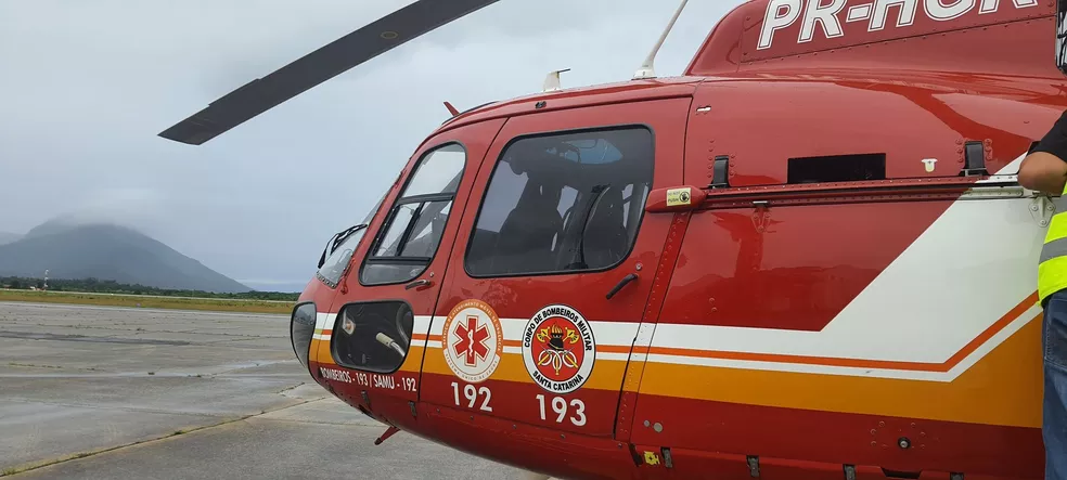 Batalhão de Operações Aéreas e HEMOSC realizam transfusão de sangue para socorrer grávida em São João Batista