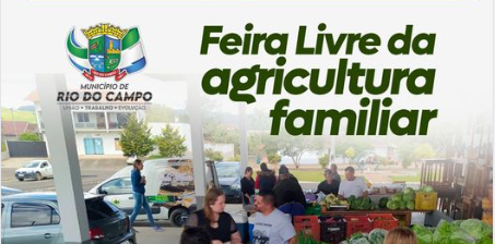 Feira Livre da Agricultura Familiar em Rio do Campo é neste sábado