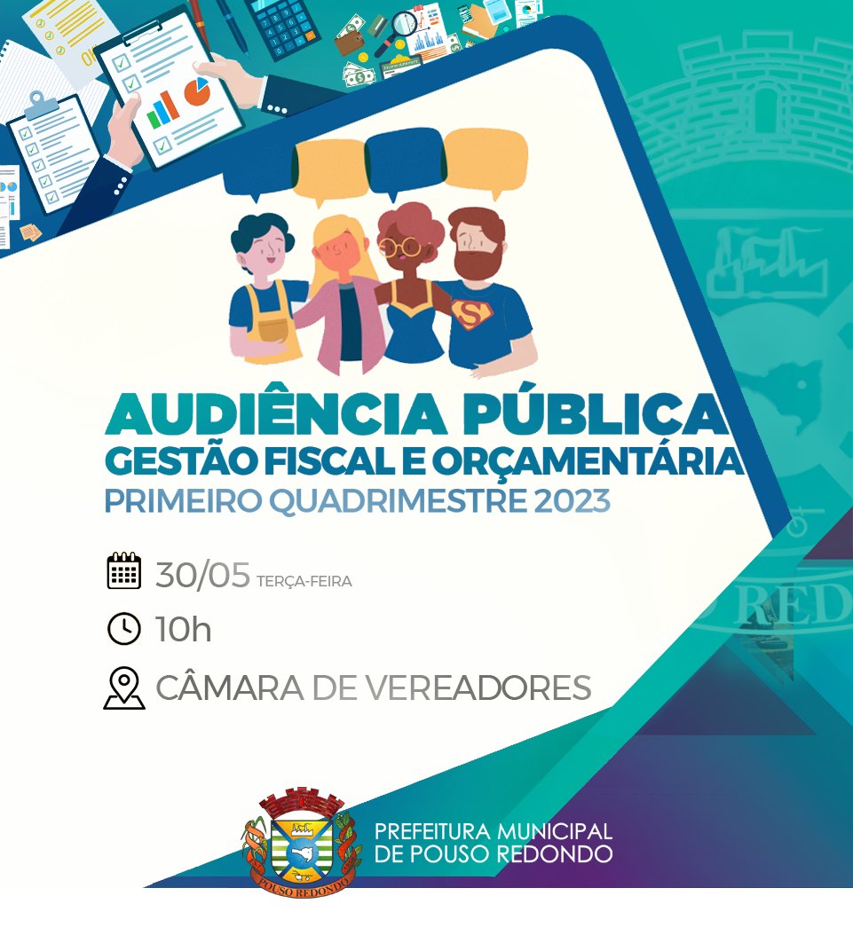 Audiência pública referente à gestão fiscal e orçamentária do primeiro quadrimestre de 2023 da Prefeitura de Pouso Redondo
