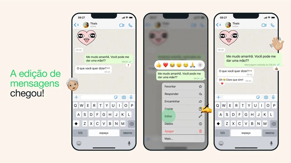 WhatsApp permitirá que usuários editem mensagens enviadas