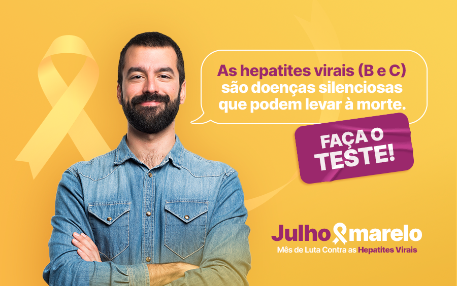Julho amarelo: Saúde alerta para importância da testagem para diagnóstico precoce e tratamento adequado das hepatites virais