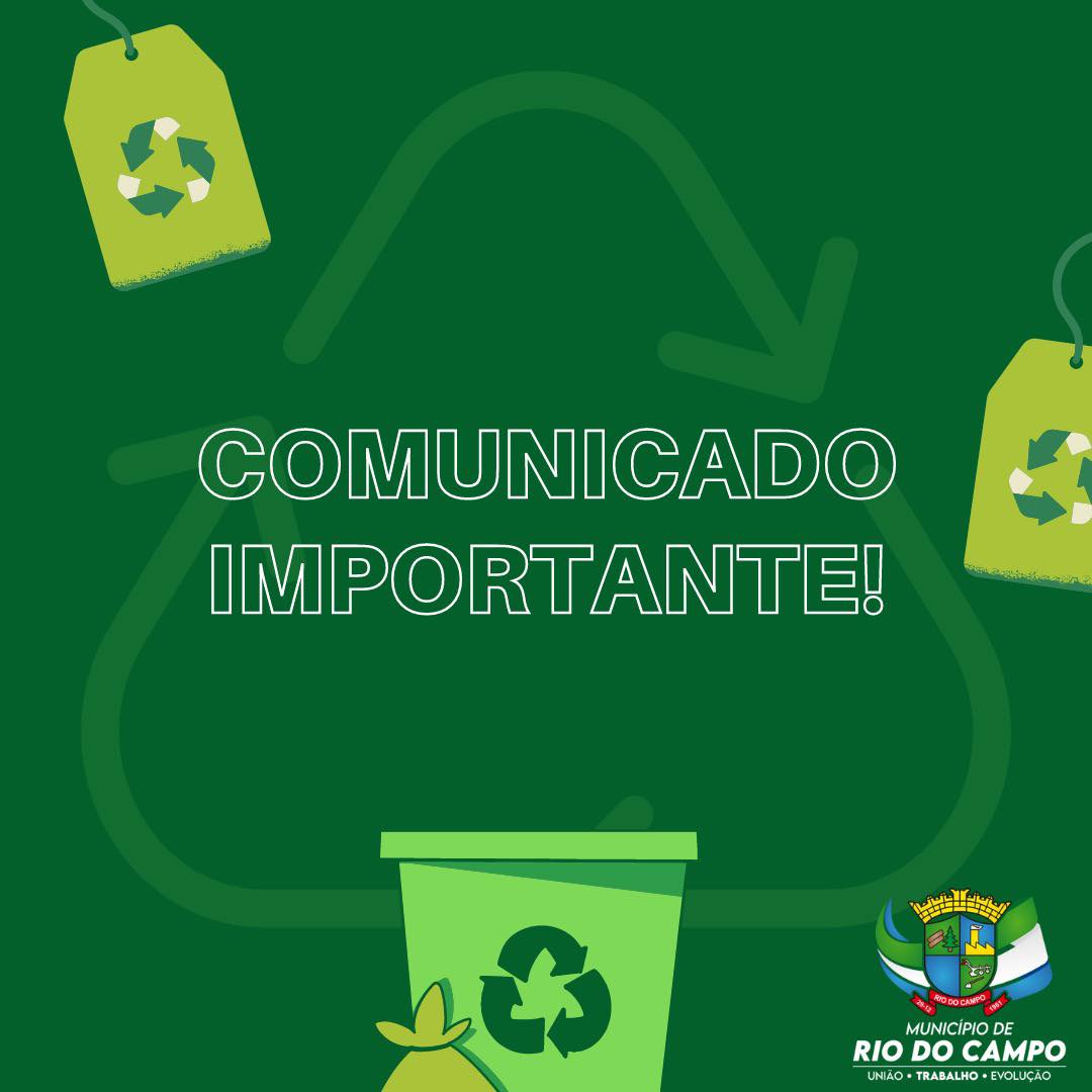 Coleta de lixo em Rio do Campo tem mudança para esse final de semana