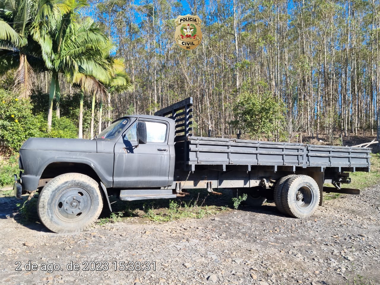 Caminhão obtido através do golpe do falso comprovante de Pix é recuperado em Pouso Redondo