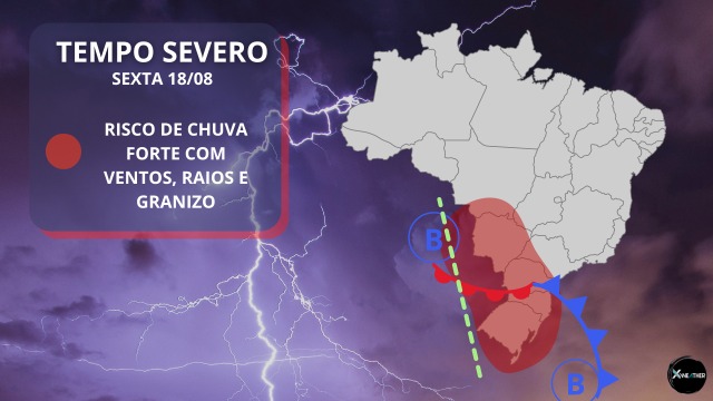 ATENÇÃO: ciclone extratropical atinge o Brasil, seguido de frente fria intensa