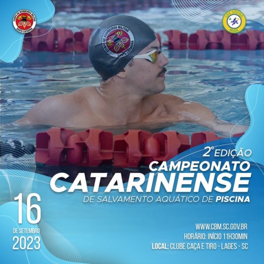 Abertas as inscrições para o Campeonato Catarinense de Salvamento Aquático em Piscinas do CBMSC