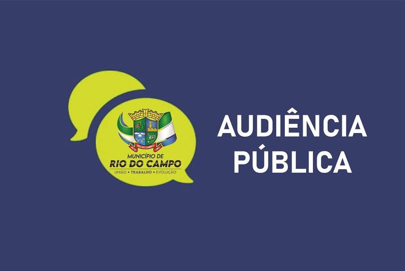 Rio do Campo realizará Audiência Pública sobre o 2º quadrimestre de 2023
