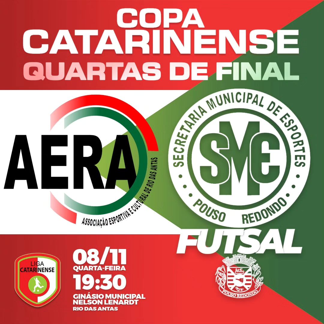 Pouso Redondo Futsal disputa o primeiro jogo das quartas de final da Copa Catarinense 2023