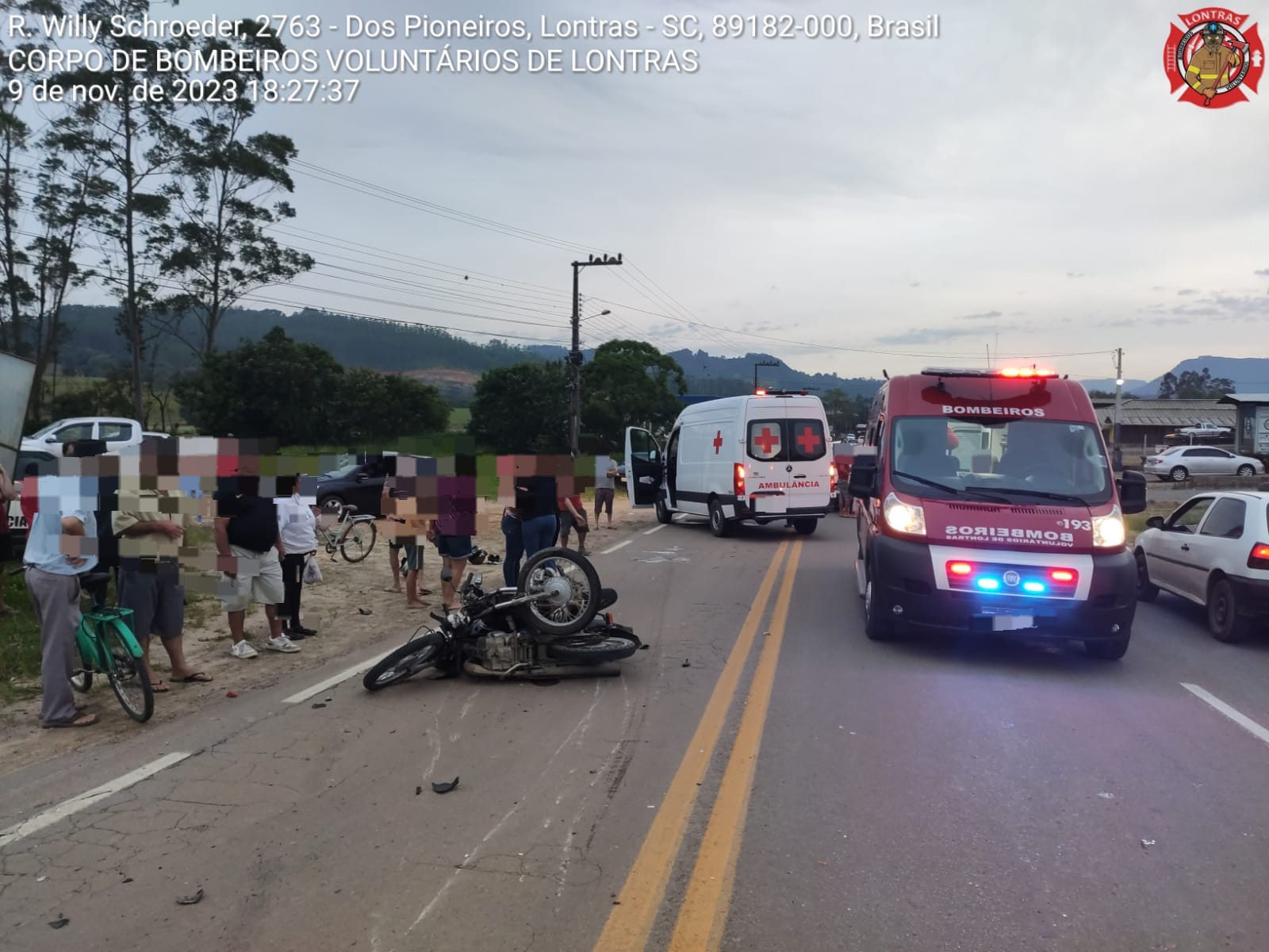 Grave acidente entre motocicletas é registrado em Lontras