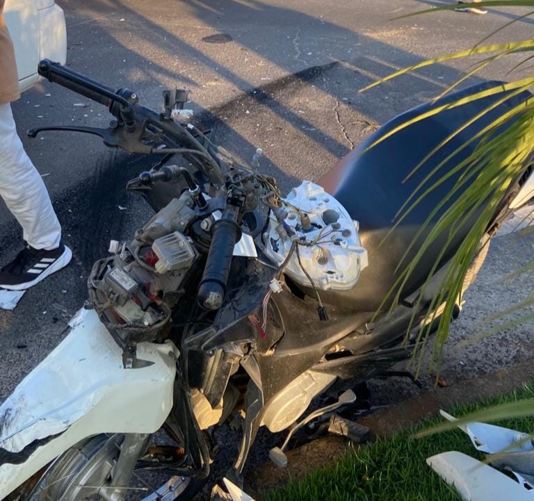 Motociclista fica ferido após acidente na SC-350 em Petrolândia
