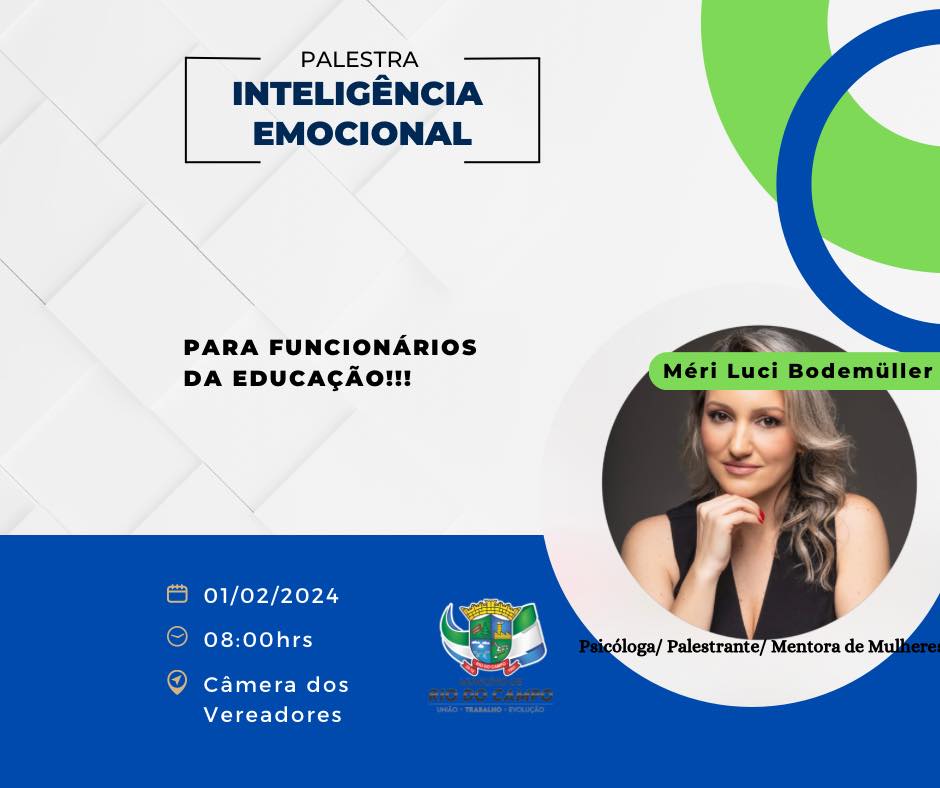 Rio do Campo promove palestra com tema Inteligência Emocional para funcionários da educação